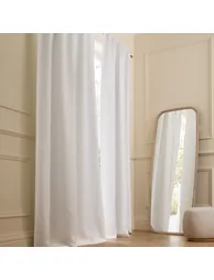 Private Blackout Curtain in Washed Linen with Concealed Tabs - 1