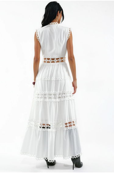 MSN Sleeveless Lace V-Neck Maxi Dress product thumbnail 3