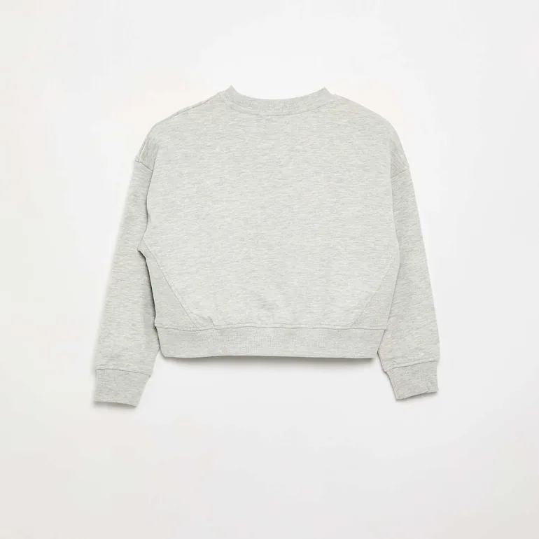 Sweatshirt with rhinestone stars GREY - 2