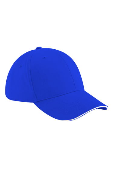 Beechfield Adults Unisex Athleisure Cotton Baseball Cap - Bright Royal/White