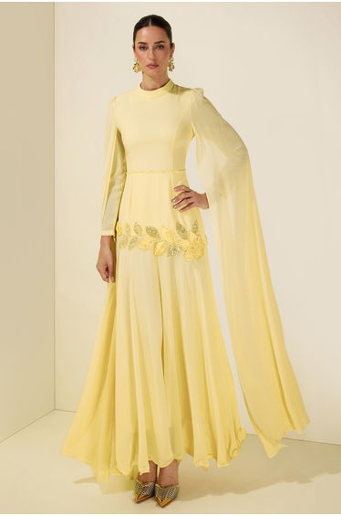 Beaded Embrodery Maxi Dress