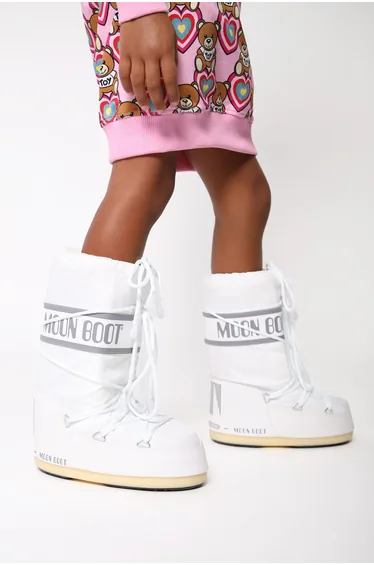 Moon Boot Girls White Boots