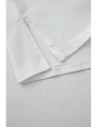 White Star Layered Patched Graphic Drop Shoulder Half Sleeve Loose Tee - 16