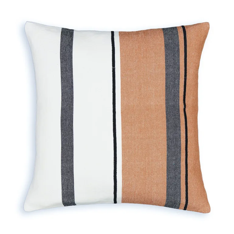 غطاء وسادة ديكور قطن مخطط قياس 45*45 سم - 2