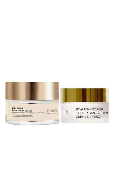 Skin Repair Snail Mucin Cream 50ml + Hyaluronic Acid + Collagen Pro Age Eye Cream 30ml