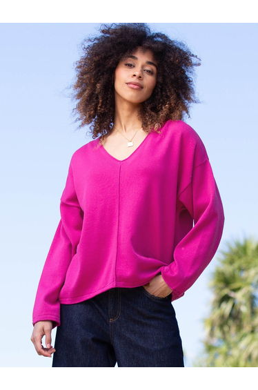 Loscombe Knit Jumper Fuchsia