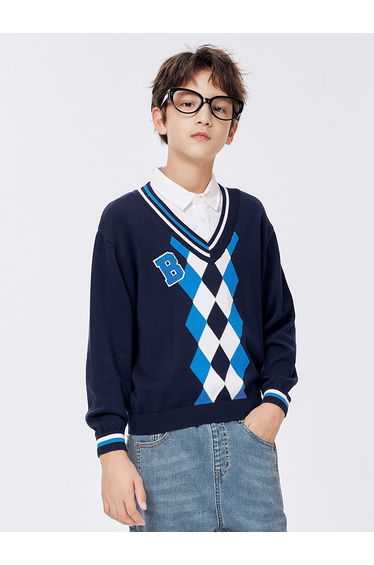 Boys' Colored Knitted Sweater