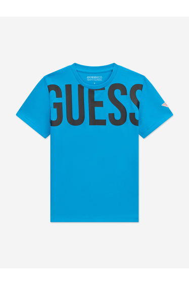 Guess Boys Logo T-Shirt in Blue