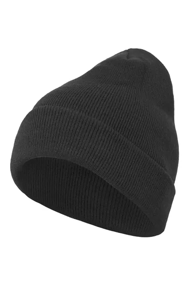 Adults Unisex Heavy knit Beanie - Black