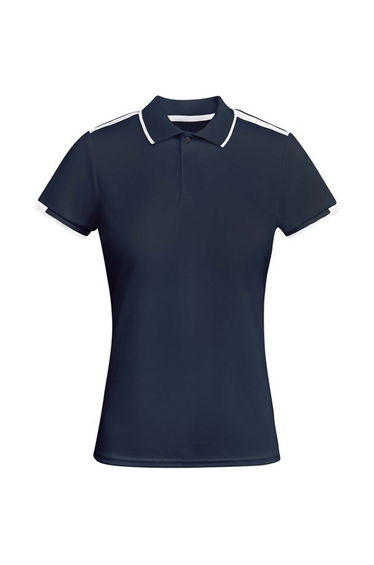 Roly Womens/Ladies Tamil Short-Sleeved Sports Polo Shirt - Navy Blue/White