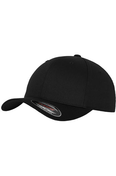 Flexfit Childrens/Kids Wooly Combed Cap - Black/Black