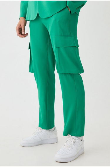 Mix & Match Tailored Cargo Trousers - green