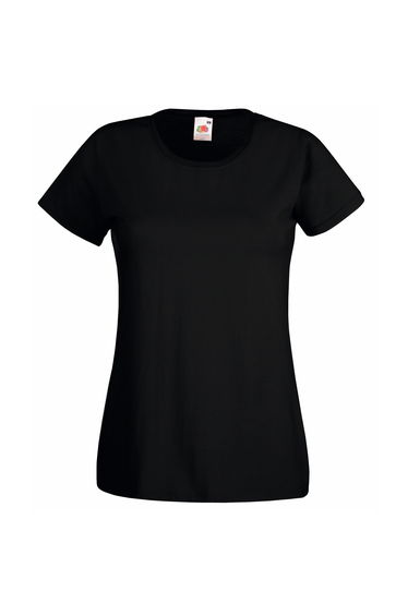 Fruit Of The Loom Ladies/Womens Lady-Fit Valueweight Short Sleeve T-Shirt - Black