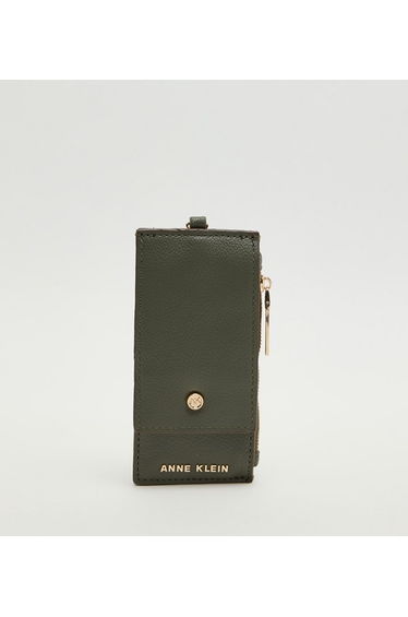 Anne Klein Logo Detail Zippered Wallet