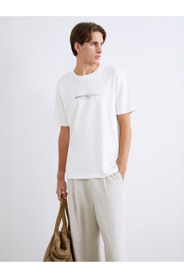 Crew Neck Printed Men's T-Shirt
