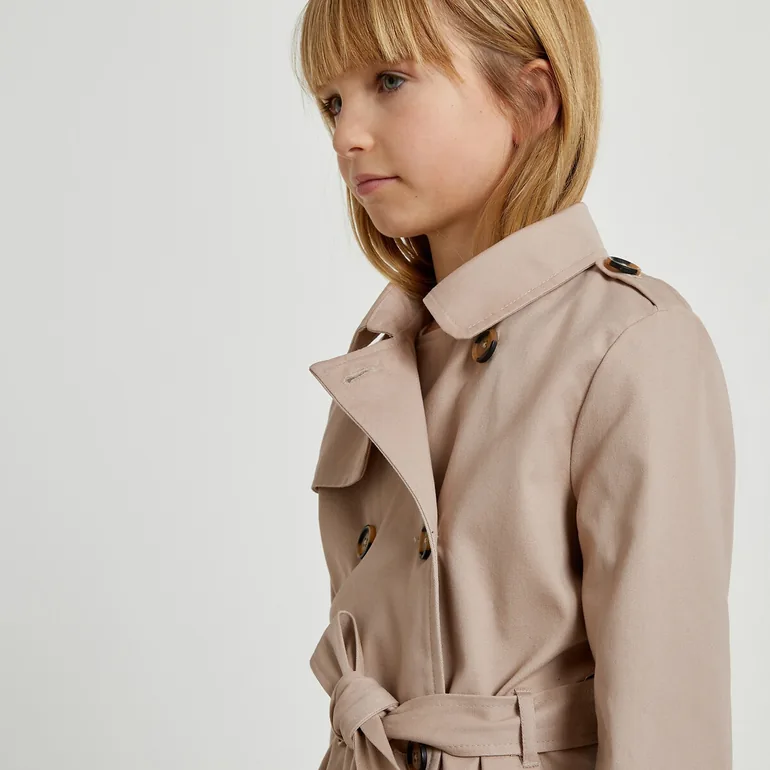 Cotton Belted Trench Coat - 6