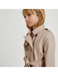 Cotton Belted Trench Coat - 6