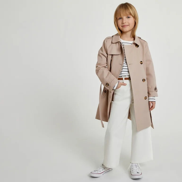 Cotton Belted Trench Coat - 5