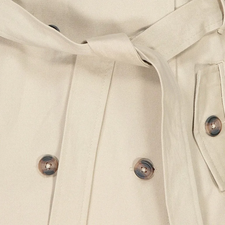Cotton Belted Trench Coat - 4