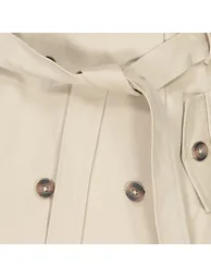 Cotton Belted Trench Coat - 4