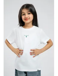 Kids Unisex T Shirt with Saudi Typography Print - 3
