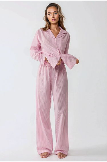Striped Cotton Pajama Set