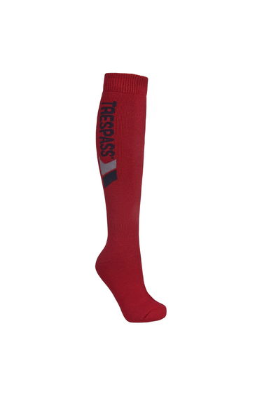 Trespass Adults Unisex Tech Luxury Merino Wool Blend Ski Tube Socks - Red