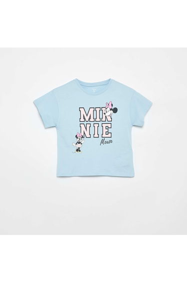 Round neck short sleeve 'Minnie' 'Disney' T-shirt BLUE