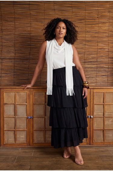 Ecru Woven Plus Size Blouse