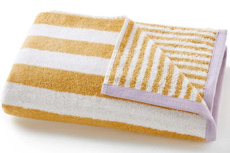 منشفة إستحمام قطن مخططة - 1