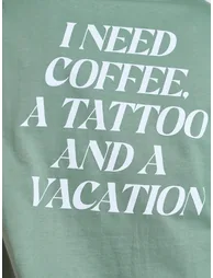 تيشيرت رجالي قطن تيري بتصميم واسع بطبعة شعار خلفية - أخضر - 3