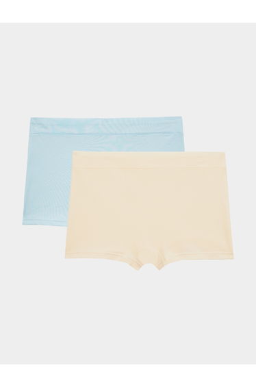 Girls Pack of 2 - Solid Briefs with Elastic Waistband