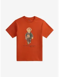 Ralph Lauren Boys Polo Bear T-Shirt in Orange