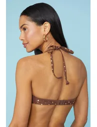 توب بكيني بطبعة منقطة لامعة - 2