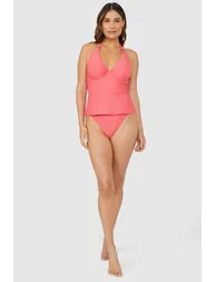 Gorgeous DD+ Non Pad Plunge Tankini Top - pink