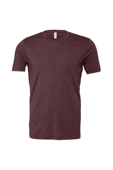 Bella + Canvas Adults Unisex Heather Cvc Short Sleeve T-Shirt - Heather Maroon