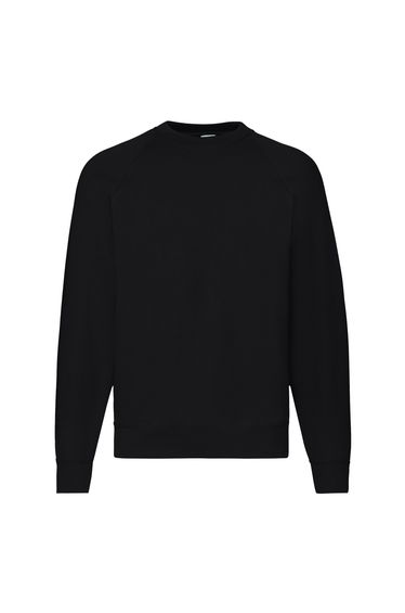 Fruit Of The Loom Mens Raglan Sleeve Belcoro® Sweatshirt - Black