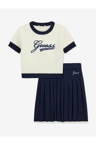 Guess Girls Sweater and Skirt Set in Navy