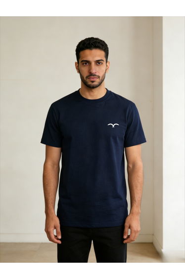 Navy Blue Round Neck Regular Fit T-Shirt