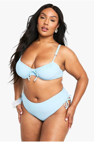 Plus Tummy Control High Waist Brief - baby blue