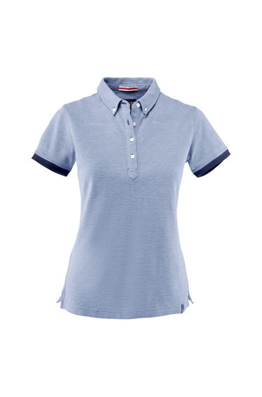 James Harvest Womens/Ladies Larkford Melange Polo Shirt - Light Blue