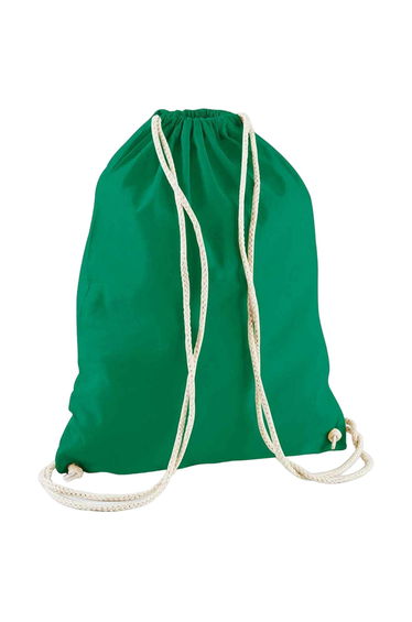 Westford Mill Cotton Drawstring Bag - Kelly Green