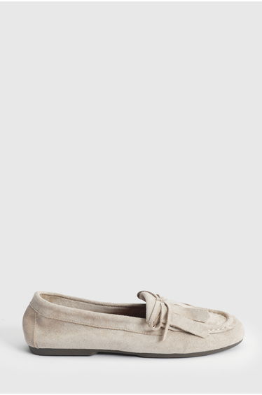Laura Faux Suede Tassel Detail Boat Shoes