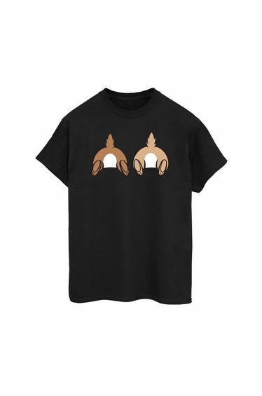 Chip ´N´ Dale Girls Chest Print Cotton T-Shirt - Black