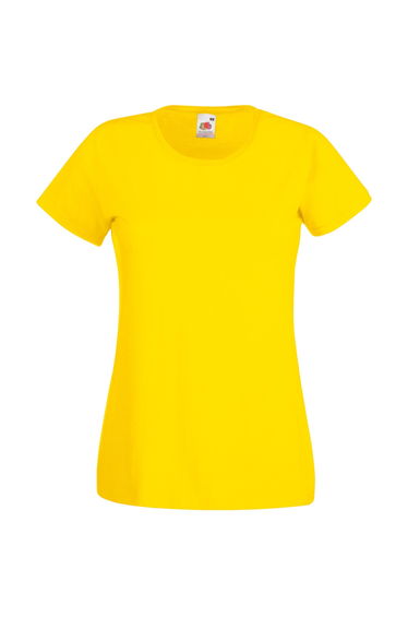 Womens/Ladies Value Fitted Short Sleeve Casual T-Shirt - Bright Yellow