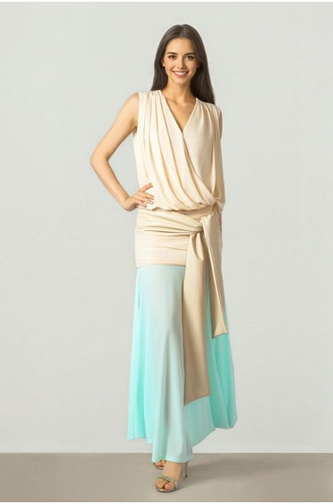 Jersey Dress with Wide Belt
