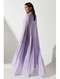 فستان ماكسي بأكمام كاب - 1