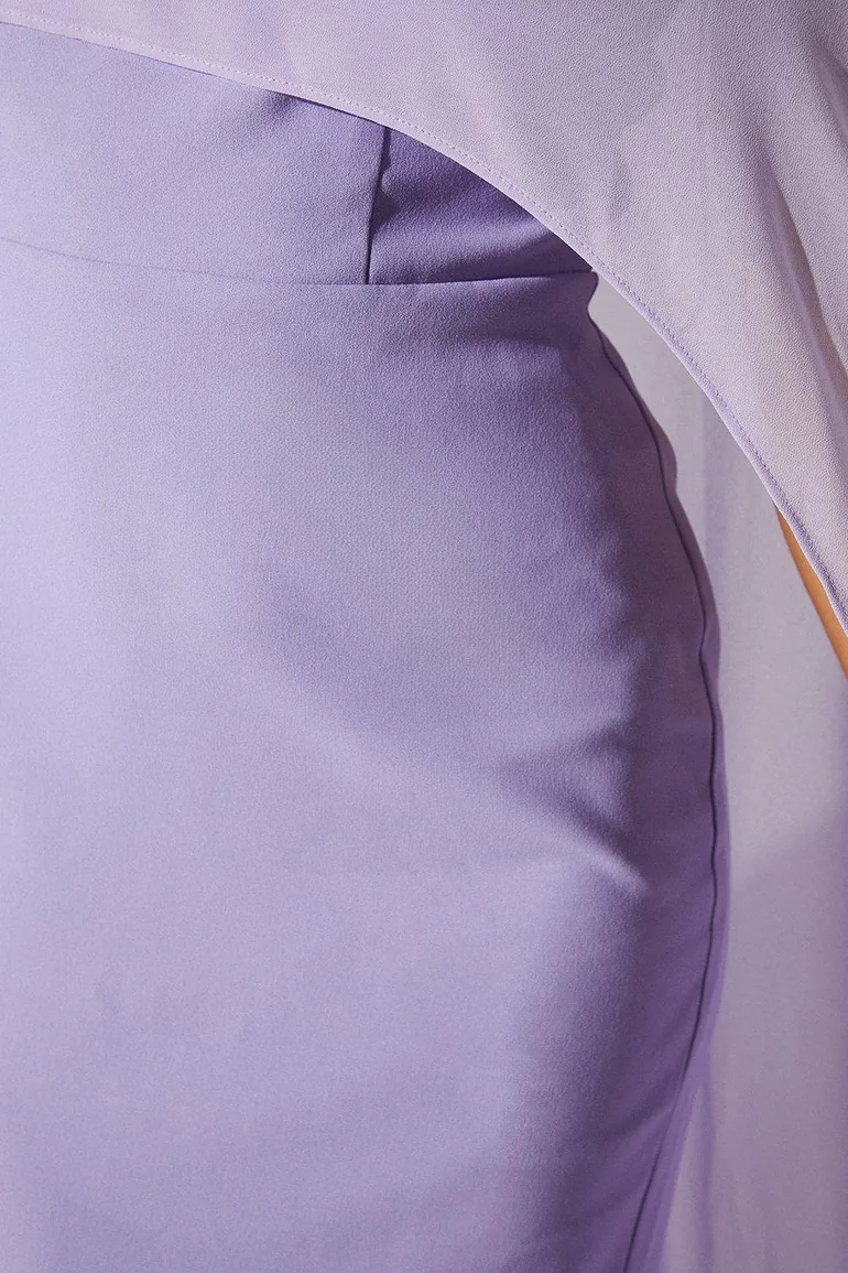 فستان ماكسي بأكمام كاب - 3