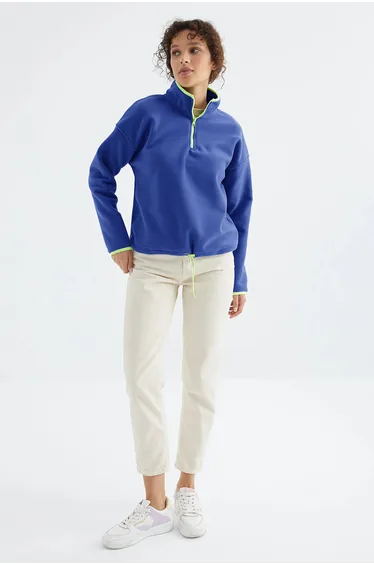 TOMMY Oversized Plush Half-zip Sweatshirt