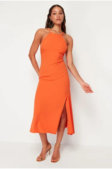 Orange Tie Back Dress